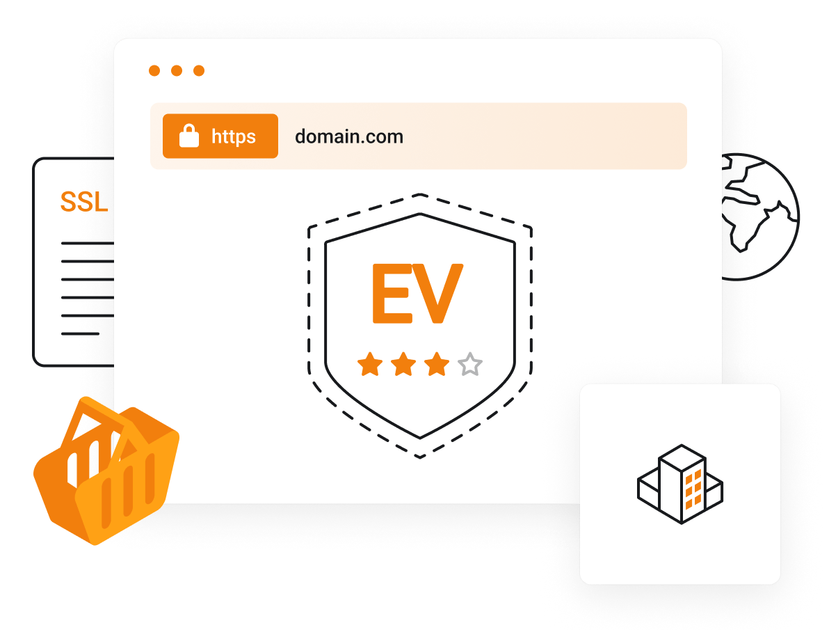 SSL Certificates - Ideal for sensitive webpages including ecommerce, online banking, account signups